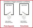 Ver imagem 4 de Kit Porta de Madeira Pivotante Lado Direito 210x102cm Branco Allo Esquadrias