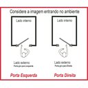 Ver imagem 4 de Kit Porta de Madeira Pivotante Lado Direito 210x102cm Branco Allo Esquadrias