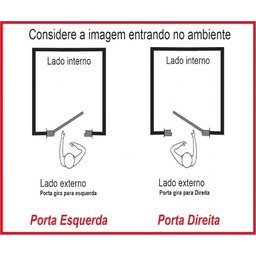 Kit Porta de Madeira Pivotante Lado Direito 210x102cm Branco Allo Esquadrias - 4 Kit Porta de Madeira Pivotante Lado Direito 210x102cm Branco Allo Esquadrias - 4