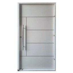 Kit Porta de Madeira Pivotante Lado Direito 210x102cm Branco Allo Esquadrias - 1 Kit Porta de Madeira Pivotante Lado Direito 210x102cm Branco Allo Esquadrias - 1