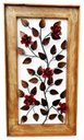 Ver imagem 1 de Quadro De Parede Moldura Flores Vermelhas Artesanal MINAS ARTE PRÓPRIA quadro na moldura flores verm