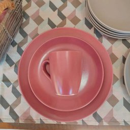 Conjunto de Pratos Lanche Rosa Blush 21cm Color Home 6 Peças - 2