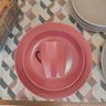 Conjunto de Pratos Lanche Rosa Blush 21cm Color Home 6 Peças - 2