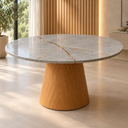 Ver imagem 3 de Mesa de Jantar Redonda 70cm em MDF Pietra Bronze