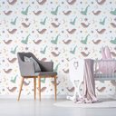 Ver imagem 1 de Papel de Parede Infantil - Baleias Arte Destaque 3 Metros