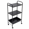 Mesa Carrinho Auxiliar com 1 Bandeja e 2 Prateleiras - Linha Black Para Barbearias - BCMED - 1