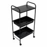 Mesa Carrinho Auxiliar com 2 Bandejas e 1 Prateleira - Linha Black Para Barbearias - BCMED - 2