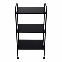 Mesa Carrinho Auxiliar com 3 Prateleiras - Linha Black Para Barbearias - BCMED - 2