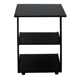 Mesa Auxiliar Carrinho tipo Z com 3 Prateleiras - Linha Black Para Barbearias - BCMED - 3