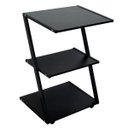 Ver imagem 1 de Mesa Auxiliar Carrinho Tipo Z com 3 Prateleiras - Linha Black para Barbearias - Bcmed