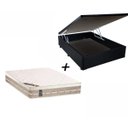 Ver imagem 1 de Colchão Casal Castor Castor Molas Premium Tecnopedic + Box Baú Sintético Preto138x188