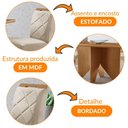 Ver imagem 7 de Mesa Evora 120 Mdf com 4 Cadeiras Melissa Veludo Creme-naturalle-naturalle