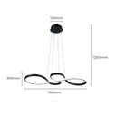 Ver imagem 4 de Lustre Pendente Moderno Led 52w Plus Preto Multicor Bivolt