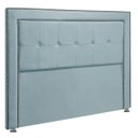 Ver imagem 1 de Cabeceira Estofada para Cama Box Casal 140cm Ravena Veludo - Sofa Store:veludo Azull Tiffany