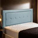 Ver imagem 2 de Cabeceira Estofada para Cama Box Casal 140cm Ravena Veludo - Sofa Store:veludo Azull Tiffany