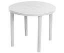 Ver imagem 1 de Mesa Redonda Plástica Piscina Praia Desmontável Branca Plasnew
