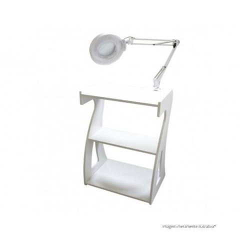 Lupa Articulada 10x Bivolt com Fixador para Bancada 126 Leds - Bcmed