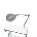 Ver imagem 2 de Lupa Articulada 10x Bivolt com Fixador para Bancada 126 Leds - Bcmed