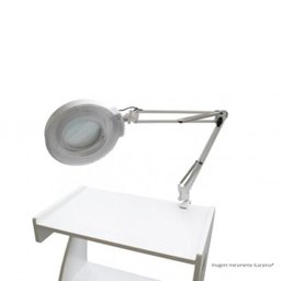 Lupa Articulada 10x Bivolt Com Fixador Para Bancada 126 LEDs - BCMED - 2