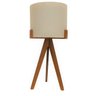 Abajur Luminária de Mesa Tripé Áustria Minimalista em Madeira na Cor Cedro - 1