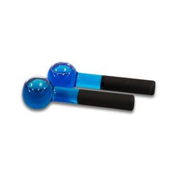 Esferas Grande De Vidro Para Massagem Facial E Cromoterapia – Par - BCMED-Azul - 2