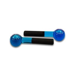 Esferas Grande De Vidro Para Massagem Facial E Cromoterapia – Par - BCMED-Azul - 1