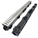 Ver imagem 1 de Ralo Linear Sequencial 8x100 Estreito Inox 304 Borda de Piscina com Tela Coletor Multi Saídas ( 8cm 