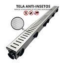 Ver imagem 6 de Ralo Linear Sequencial 8x100 Estreito Inox 304 Borda de Piscina com Tela Coletor Multi Saídas ( 8cm 