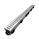 Ver imagem 2 de Ralo Linear Sequencial 8x100 Estreito Inox 304 Borda de Piscina com Tela Coletor Multi Saídas ( 8cm 