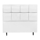 Ver imagem 5 de Cabeceira Roma para Cama Box Casal 140 cm Corino Branco I02 - D'Rossi