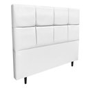 Ver imagem 2 de Cabeceira Roma para Cama Box Casal 140 cm Corino Branco I02 - D'Rossi
