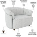 Ver imagem 5 de Kit Namoradeira 2 Lugares e Poltrona Decorativa Orgânica Perseu M03 Linho Cinza - Lyam Decor