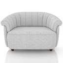 Ver imagem 3 de Kit Namoradeira 2 Lugares e Poltrona Decorativa Orgânica Perseu M03 Linho Cinza - Lyam Decor