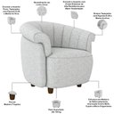 Ver imagem 6 de Kit Namoradeira 2 Lugares e Poltrona Decorativa Orgânica Perseu M03 Linho Cinza - Lyam Decor