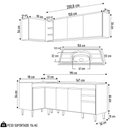 Ver imagem 4 de Armário de Cozinha Modulado de Canto Direito 4 Peças CP42 com Pia Inox Castanho/Preto - Lumil Lumil