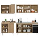 Ver imagem 6 de Armário de Cozinha Modulado de Canto Direito 4 Peças CP42 com Pia Inox Castanho/Preto - Lumil Lumil