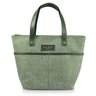 Bolsa Feminina de Ombro Alca Casual Pequena Sacola Ziper:Verde - 1