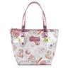 Bolsa Feminina Ombro Alca Transparente Vintage Pequena Saco:Rosa - 1