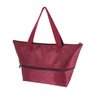 Bolsa Feminina Grande Ziper Barata Alca Lateral Ombro Saco:Vermelho Vinho - 5