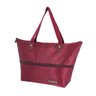 Bolsa Feminina Grande Ziper Barata Alca Lateral Ombro Saco:Vermelho Vinho - 4