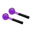 Ver imagem 2 de Esferas Grande de Vidro para Massagem Facial e Cromoterapia – Par - Bcmed-lilas