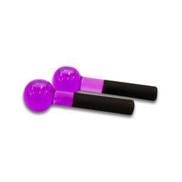 Esferas Grande De Vidro Para Massagem Facial E Cromoterapia – Par - BCMED-Lilas - 3