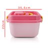 Organizador Brinquedo Infantil Maleta Criança Caixa Plastico:Rosa - 4