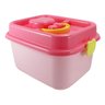 Organizador Brinquedo Infantil Maleta Criança Caixa Plastico:Rosa - 2