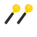 Ver imagem 2 de Esferas Grande de Vidro para Massagem Facial e Cromoterapia – Par - Bcmed-amarelo