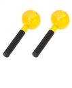 Ver imagem 2 de Esferas Grande de Vidro para Massagem Facial e Cromoterapia – Par - Bcmed-amarelo