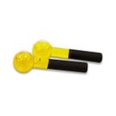 Ver imagem 3 de Esferas Grande de Vidro para Massagem Facial e Cromoterapia – Par - Bcmed-amarelo