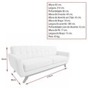 Ver imagem 4 de Sofá Linden 3 Lugares 210cm Bouclé Off White - Sallar Home