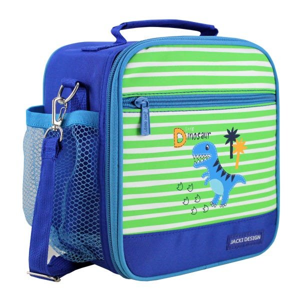 Lancheira Térmica Infantil Menino Bolsa Kids Escolar Passeio:Azul e Verde - 2