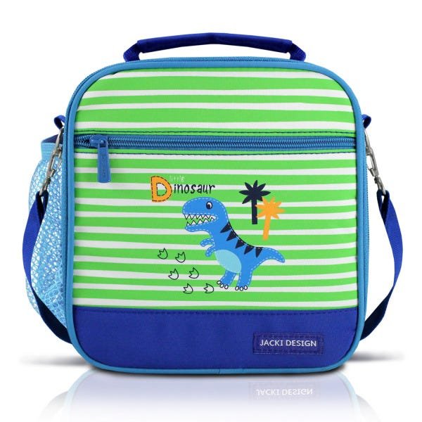 Lancheira Térmica Infantil Menino Bolsa Kids Escolar Passeio:Azul e Verde - 1